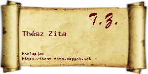 Thész Zita névjegykártya