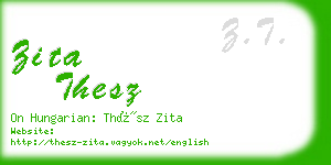 zita thesz business card